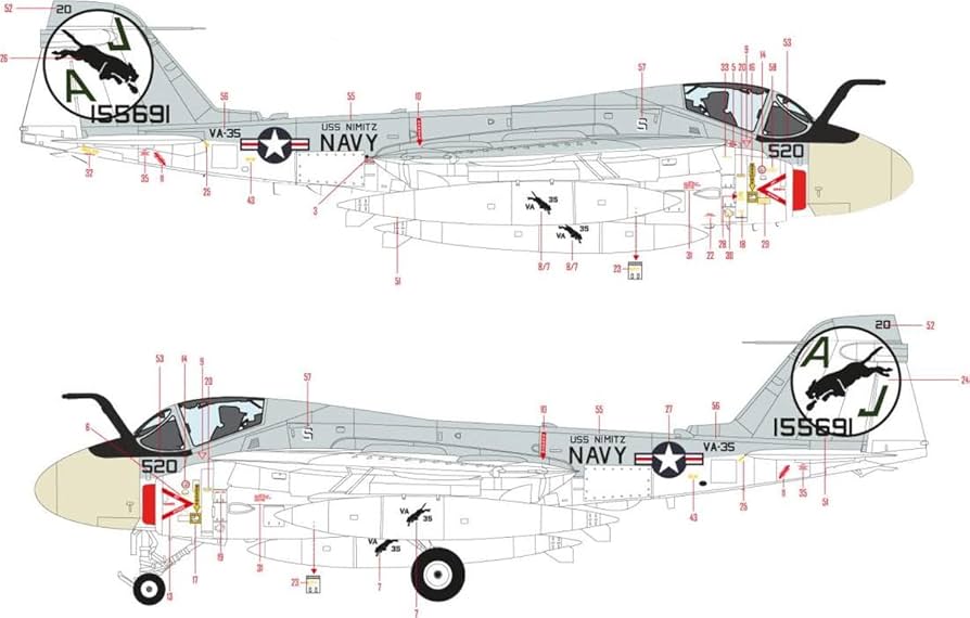 1/72 A-6E イントルーダー VA-35 ブラックパンサーズ 1/72 A-6E イントルーダー VA-35 ブラックパンサーズ AJ500 1978